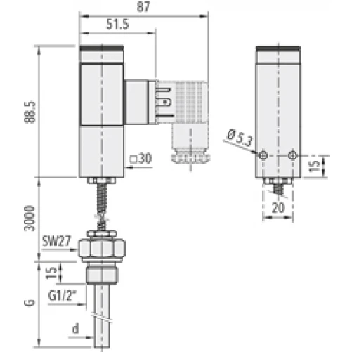 Trafag Blok-thermostaat met 3 mtr. capillair ISP-474 - ISP11015 - Εικόνα 2