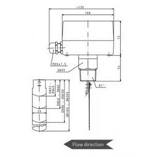 Peddel stromingsschakelaar type: VH780J431LS10110 - Afbeelding 2