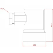 Alternative view of Beschermkap met wartel PG7 voor PF243L, PS245, PFS243, VS245, T27, MS, PS
