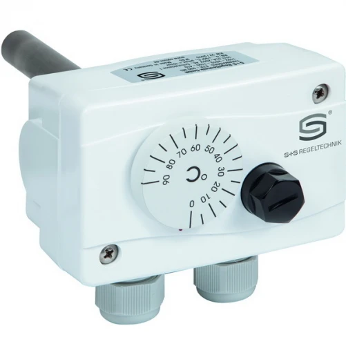 ETR-060R85_VA / 200mm uno 0...60°C, due +65...85°C Termostato a immersione regolabile esternamente, a due stadi