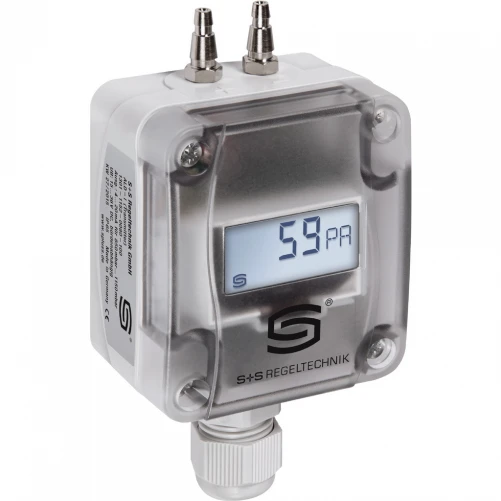 PREMASGARD 2110 Display 0...100pa (+ / -), 4...20mA / 0-10V, pressure connection above, differential pressure transducer