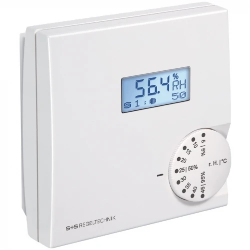 RHT-30W-Display Ruimtehygrothermostaat, tweetraps, 1x 0-10V, elektronisch, BALDUR II