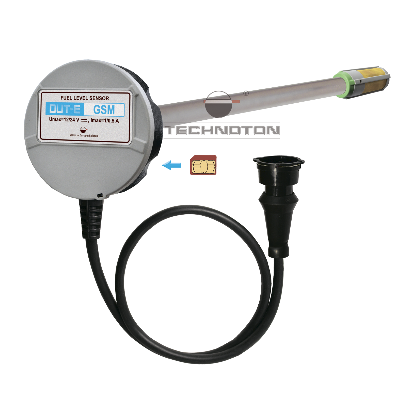 Sensor de nivel de combustible DUT-E con GSM y GPS 