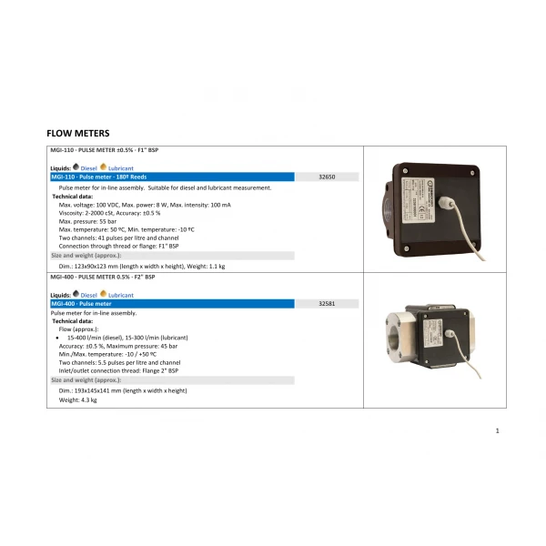 Puls flowmeter voor diesel 5-110 L/min. - Imagen 2