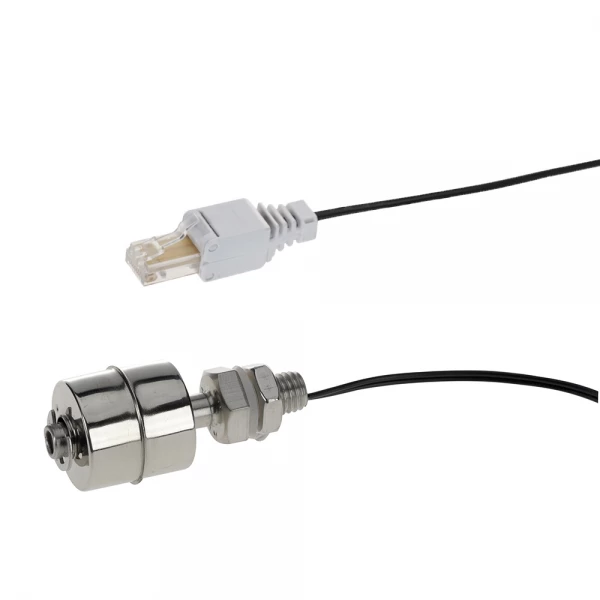 Interruttore a galleggiante H-Tronic in acciaio inox S4 con spina RJ45