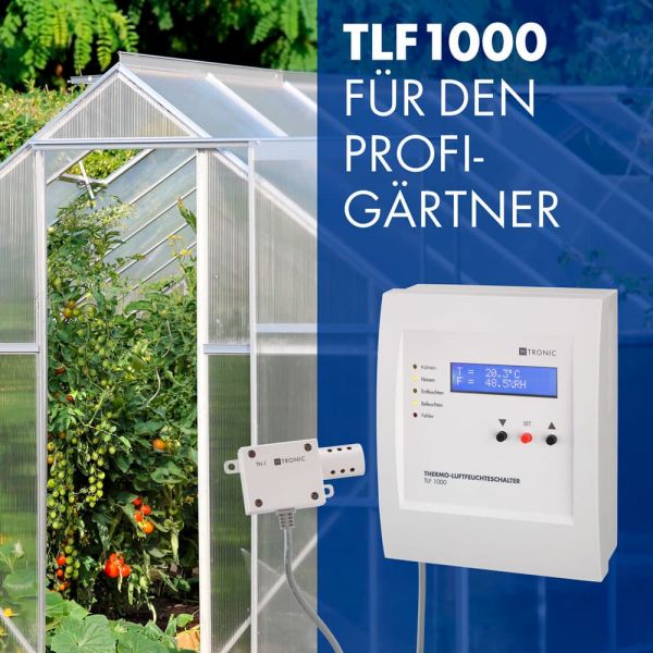 H-Tronic temperatuur-vochtigheidsschakelaar (verwarmingsregeling, klimaatregeling, vochtigheidsregeling, kasregeling) TLF1000 - Imagen 4