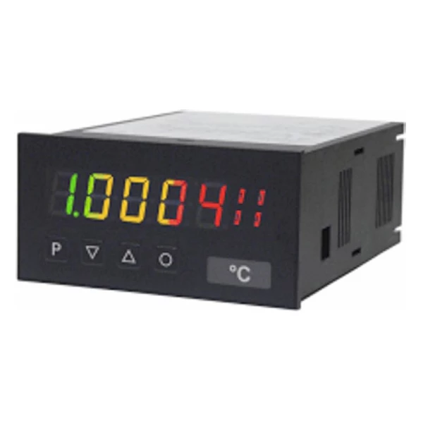 Digitale indicator spanningsmeter / weegtechniek, hoogte karakters 14 mm M3 tricolour | 96 x 48
