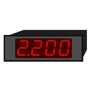 Indicador digital - contador, caracteres de altura 14 mm PC4 | 72 x 24