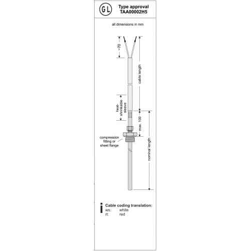 Pt100 insteek temperatuursensor met GL-keur type: WT-K1G – Bild 2