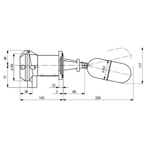 Vlotter niveauschakelaar flensmontage TriMod BESTA | A01041 – Image 2