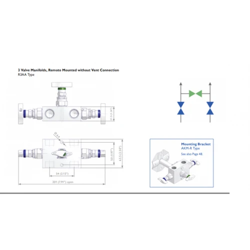 3 Valve Manifolds type: R3AASA-N4N4 - Billede 2
