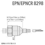 Alternative view of Trafag Druktransmitter met scheepskeur EPN-8298 / Range: 0 ...35000 PSIG