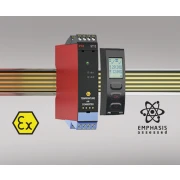 Alternative view of 1 kanaals Ex Temp/mA transmitter incl. univ. programming display front