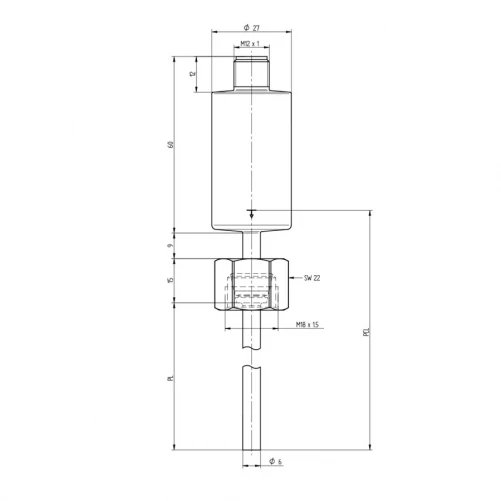 Flowsensor met twee analoge uitgangen voor stroomsnelheid en temperatuur - Afbeelding 2