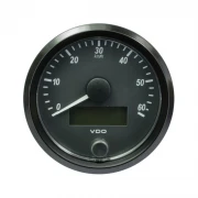 VDO SingleViu Compteur de vitesse 60 Km/h Noir 80mm