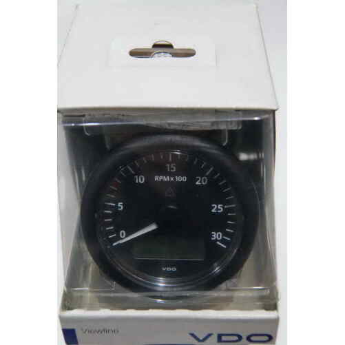 VDO VIEWLINE TACHOMETER W/MULTI-FUNCTION DISPLAY - 0 TO 3000 RPM - BLACK DIAL BEZEL [A2C59512390] - Afbeelding 2