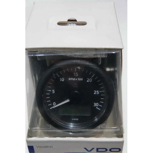 VDO VIEWLINE TACHOMETER W/MULTI-FUNCTION DISPLAY - 0 TO 3000 RPM - BLACK DIAL BEZEL [A2C59512390] - Afbeelding 2