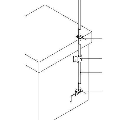 Standaard aluminium mast 4,5 mtr., type B voor weerstations