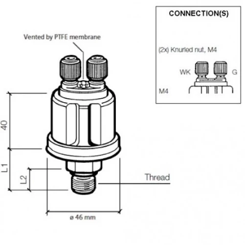 VDO Drucksensor 0-10 Bar - M10