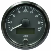VDO SingleViu Compte-tours 4,000 RPM Noir 80mm