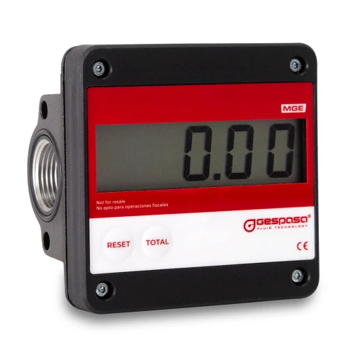 Flowmeter voor diesel, smeermiddelen, biodiesel | MGE-110 · ELEKTRONISCH 5-110 l/min · ±0,5% · F1" - LCD display