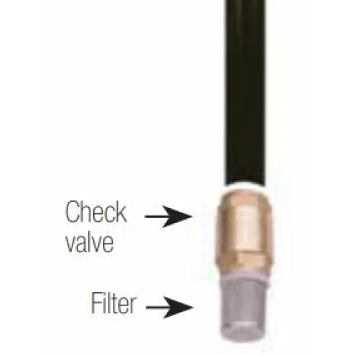 KIT DI ASPIRAZIONE CON VALVOLA DI NON RITORNO E FILTRO DA 1-1/4" + TUBO FLESSIBILE DA 3 M