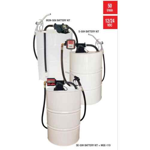 SE-IRON-50 PUMP Horizontal-12 or 24V DC KIT + PA-60 NOZZLE + MGE-110 METER - Εικόνα 5