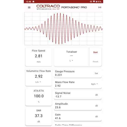 Portasonic® PRO | Handheld tabletgebaseerde ultrasone klem-op flowmeter met drukvoorspellingssoftware - immagine 6