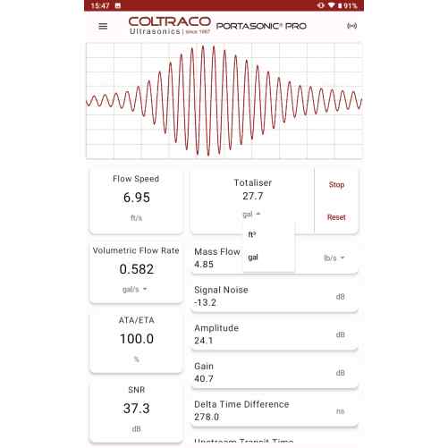 Portasonic® PRO | Handheld tabletgebaseerde ultrasone klem-op flowmeter met drukvoorspellingssoftware - immagine 4
