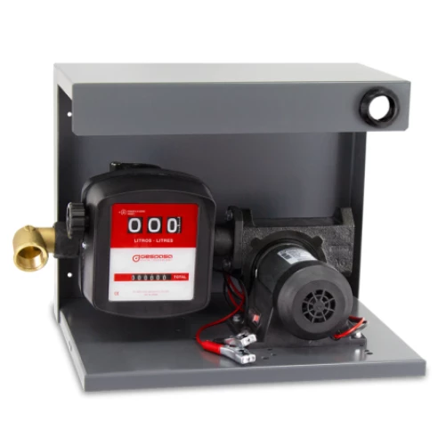 S-50 12 or 24V DC 50L/MIN - IRON PUMP + MG-80 METER+ BASE No4