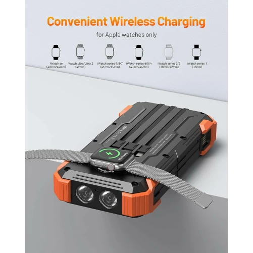 Solar Powerbank 30000mAh | draadloos opladen - robuust design - ingebouwde zonnecel - meerder USB-poorten - Afbeelding 5