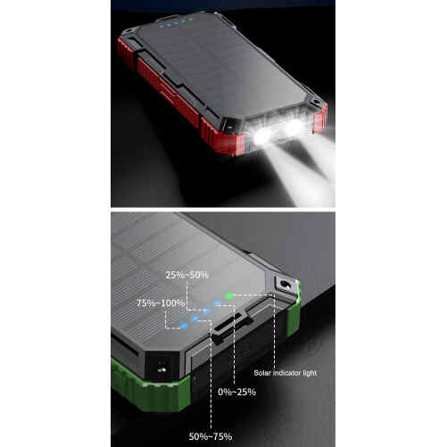 Solar Powerbank 30000mAh | draadloos opladen - robuust design - ingebouwde zonnecel - meerder USB-poorten – Bild 6