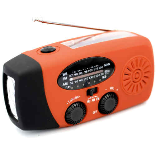 Noodradio NOAA/AM/FM en opwindbaar | Oranje - Afbeelding 6