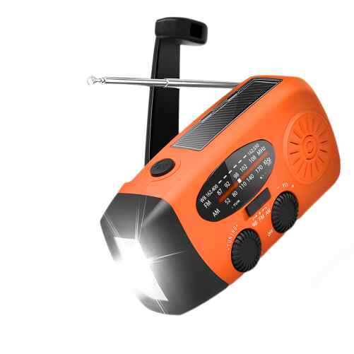 Noodradio NOAA/AM/FM en opwindbaar | Oranje - Afbeelding 4