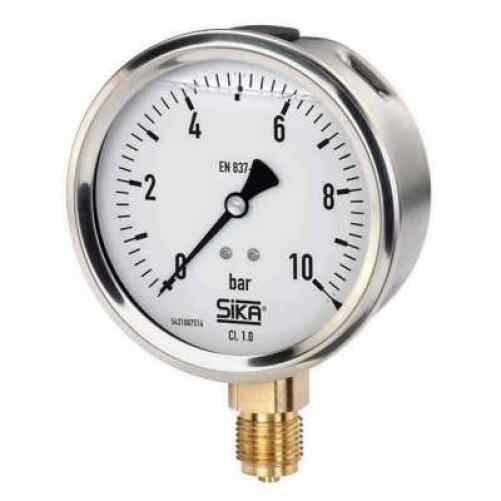 Manometer DIN EN 837-1, met bourdonbuis