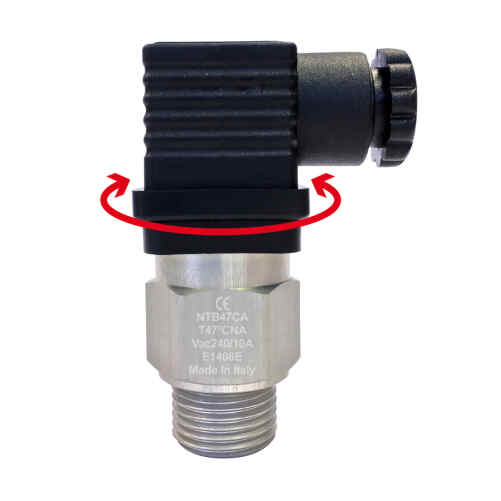 NTB – Temperature switches with fixed set-point and 360° rotating head
