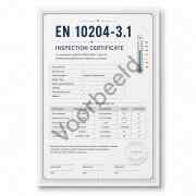 EN 10204-3.1 keuringscertificaat voor temperatuurmeter