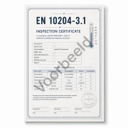 EN 10204-3.1 keuringscertificaat voor temperatuurmeter